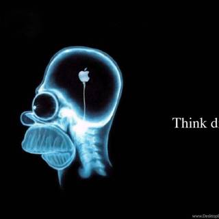 Homer Simpson Apple wallpaper