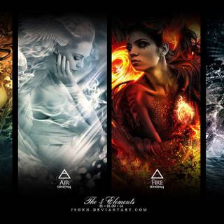 The four elements wallpaper