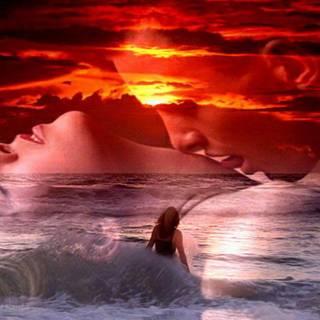 3D wallpaper HD love kiss