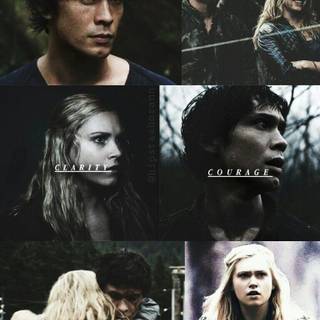 Bellamy and Clarke The 100 wallpaper
