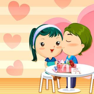 Cartoon love wallpaper