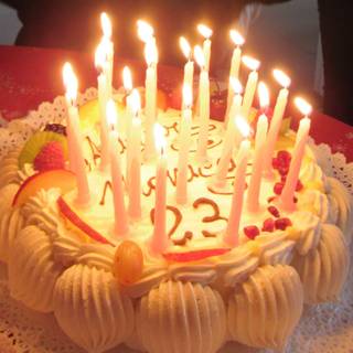 Birthday cake wallpaper with name