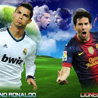 Ronaldo vs messi wallpaper