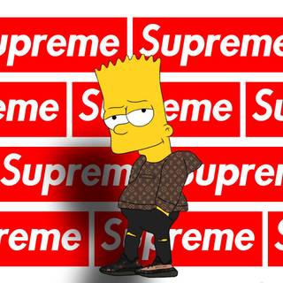 Supreme  Bart wallpaper