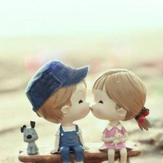 Cartoon couple wallpaper