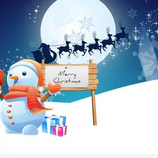 Cute Merry Christmas wallpaper