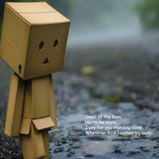 Sad boy in rain HD wallpaper