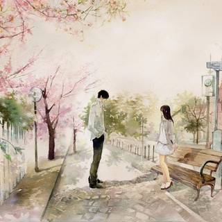 Couple anime wallpaper