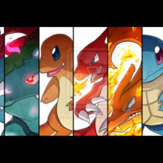 Pokemon red vs gold wallpaper
