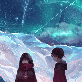 Anime girl and boy wallpaper