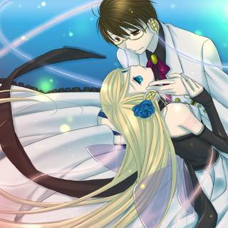 Anime girl and boy wallpaper