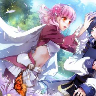 Anime boy and girl wallpaper