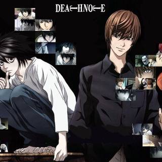 Death note wallpaper l and light