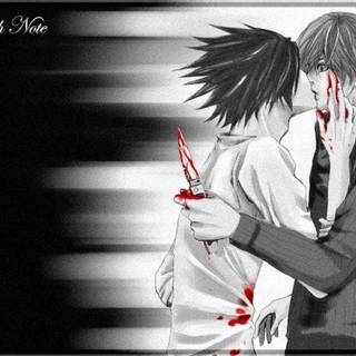 Death note wallpaper l and light