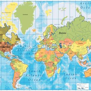 World map high definition wallpaper