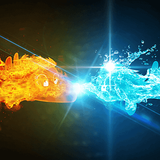 Water and fire background