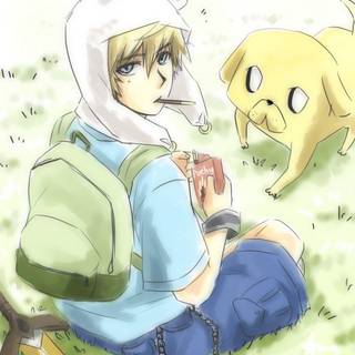 Adventure time finn anime wallpaper
