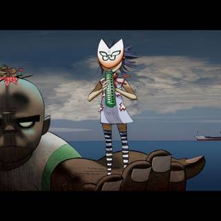 Gorillaz wallpaper plastic beach