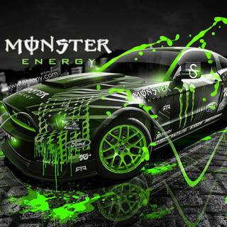 Wallpaper mobil monster energy