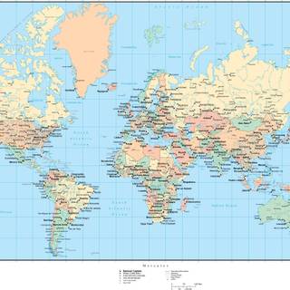 World maps with countries wallpaper