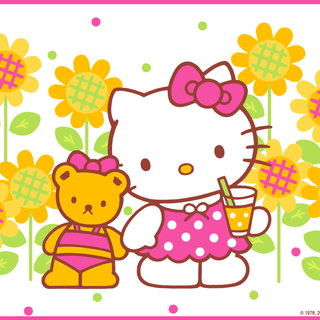 Hello kitty wallpaper yellow