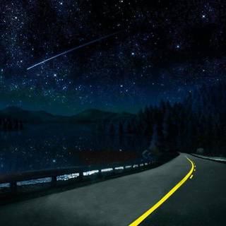 Shooting stars in the sky wallpaper