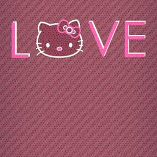 Pink and black hello kitty wallpaper