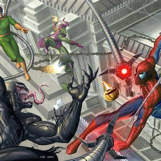 Spiderman vs green goblin wallpaper
