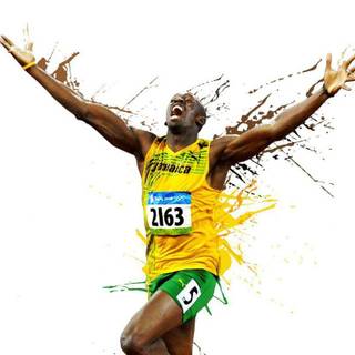 Usain Bolt running wallpaper