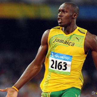 Usain Bolt running wallpaper