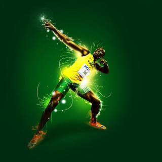 Usain Bolt running wallpaper