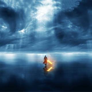 Star wars reflection background