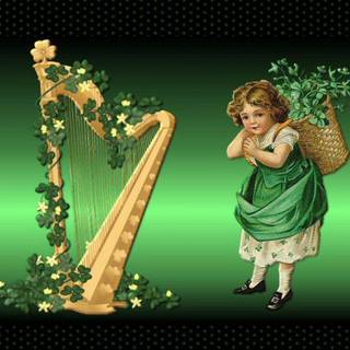 Irish harp wallpaper