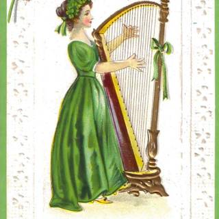 Irish harp wallpaper