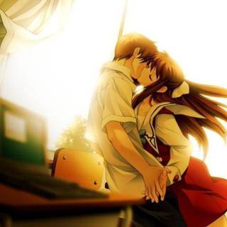 Anime kiss wallpaper