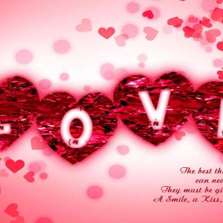 Wallpaper with message about love