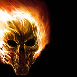 Cool flaming skull wallpaper