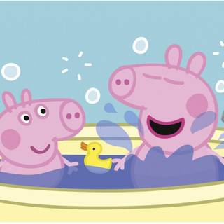 Wallpaper pig cartoon