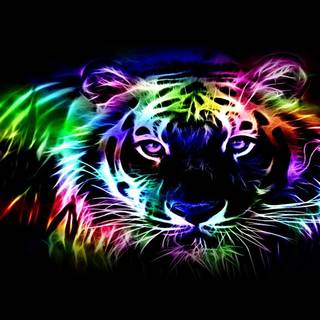 Neon wallpaper panda