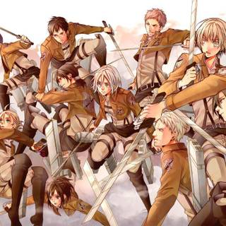 Attack on titan chibi wallpaper HD