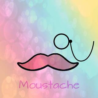 Pink mustache wallpaper