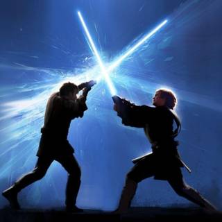 Star wars lightsaber duel wallpaper