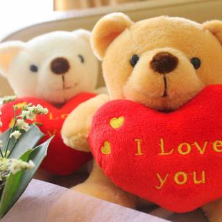Cute love teddy bear wallpaper