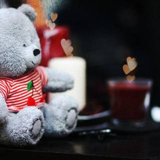 Cute love teddy bear wallpaper