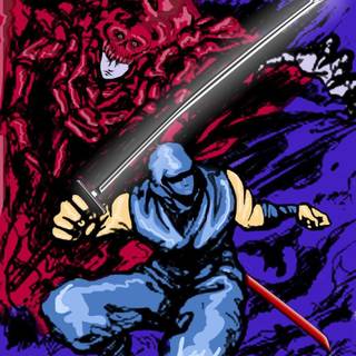 Ninja gaiden ryu hayabusa nes fan art wallpaper
