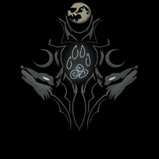 Tribal wolf wallpaper