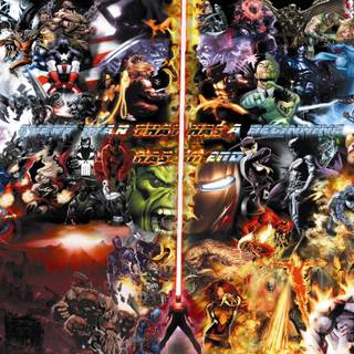 Marvel + dc comjcs wallpaper