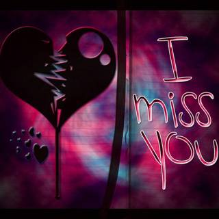 I miss you logo wallpaper