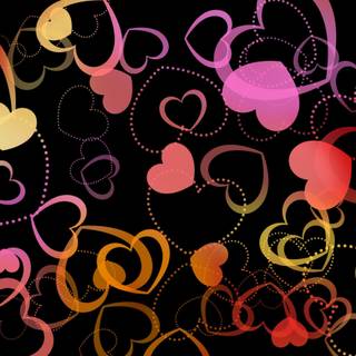 Colorful heart wallpaper