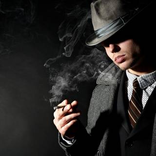 Sad man smoking wallpaper